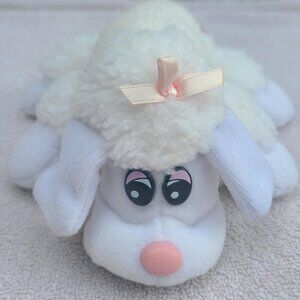 Vintage 80's Pound Puppy Furries Plush Tonka White Poodle Dog Stuffed Animal Toy
